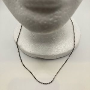 Twisted silver necklace